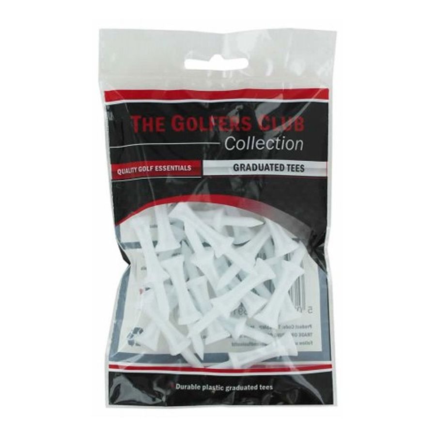 The Golfers Club White Step Plastic Tees 31Mm Pack Of 25