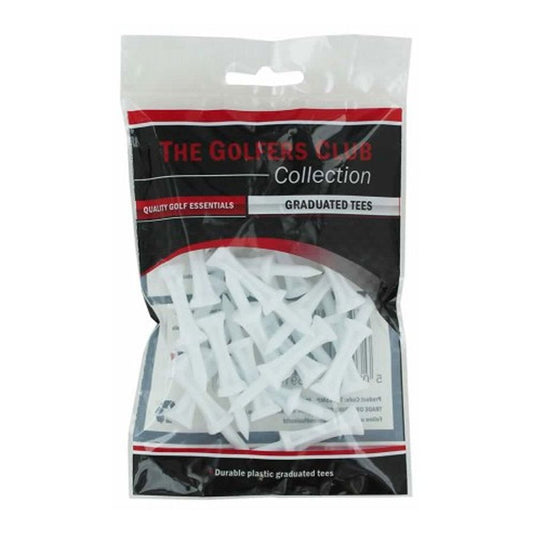 The Golfers Club White Step Plastic Tees 31mm Pack Of 25