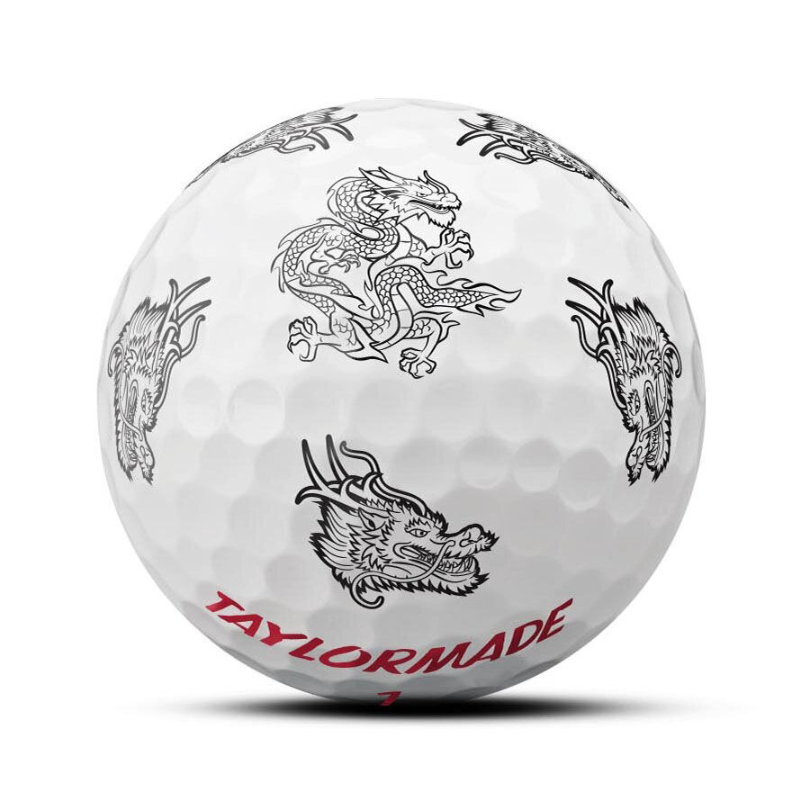 new 12 taylormade vault limited edition tp5 x pix dragon silver golf balls