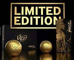 New 1 Dozen Vice Pro Gold Limited Edition Golf Balls