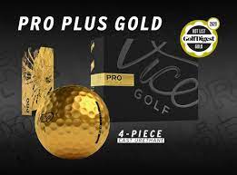 New 1 Dozen Vice Pro Gold Limited Edition Golf Balls