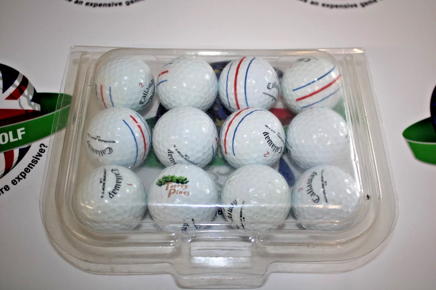 12 Callaway Chrome Soft X LS Triple Track Golf Balls Pearl/Pearl 1 Grade