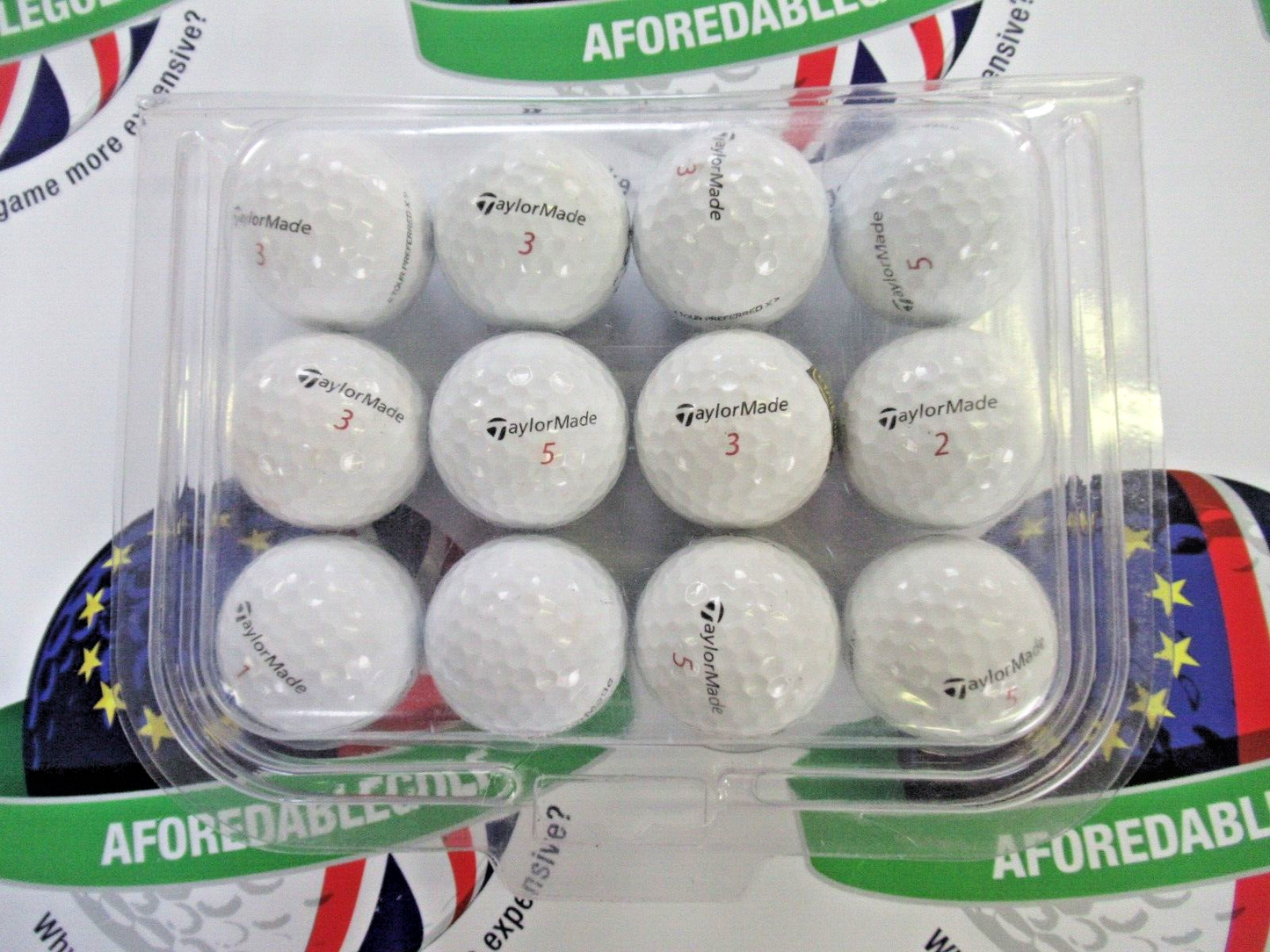 12 taylormade tour preferred x pearl/pearl 1 grade golf balls