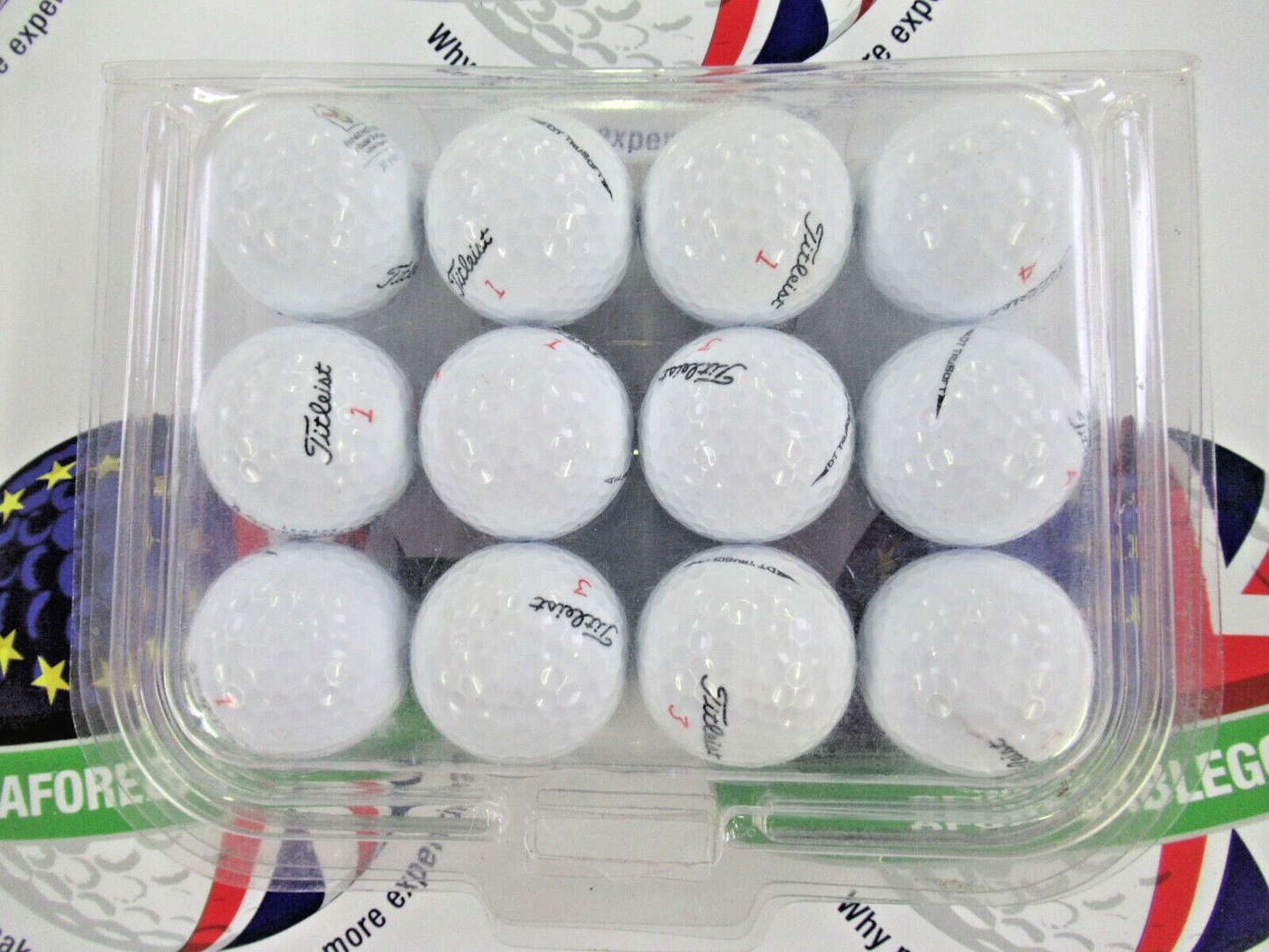 12 Titleist Dt Trusoft White Golf Balls Pearl/Pearl 1 Grade