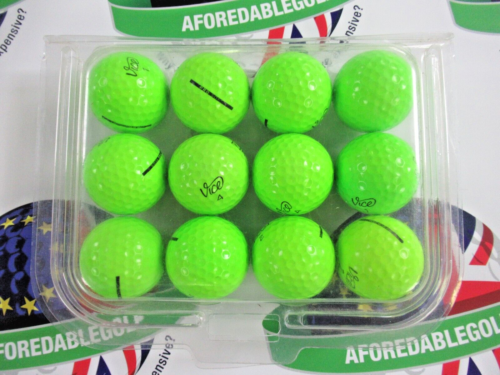 12 vice pro neon green golf balls pearl/pearl 1 grade