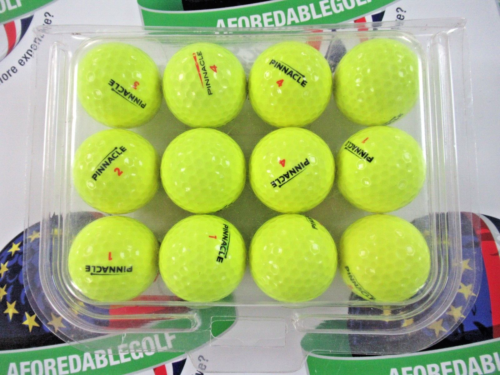 12 pinnacle optic yellow golf balls pearl/pearl 1 grade