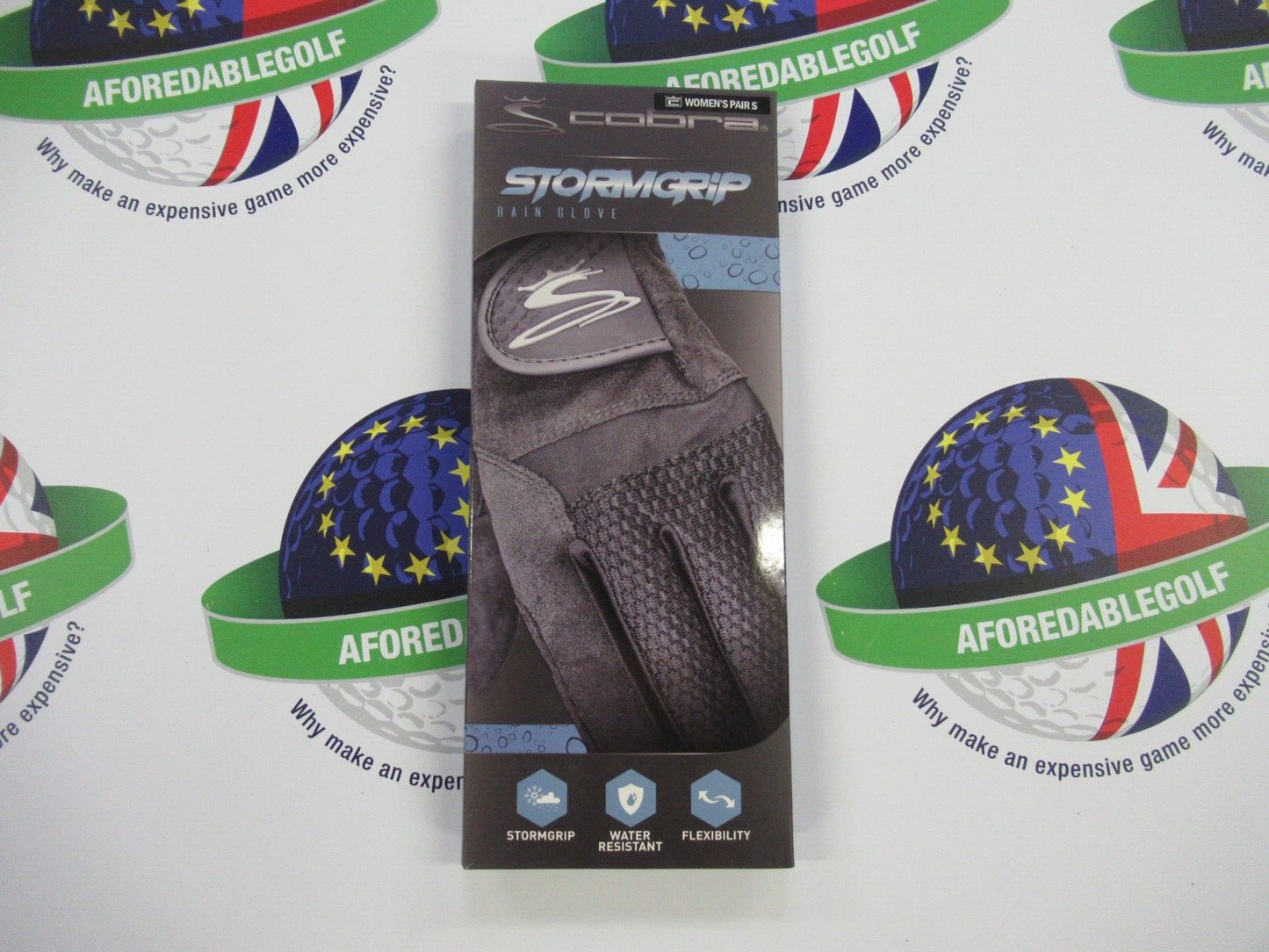 cobra stormgrip ladies rain glove black size small pair