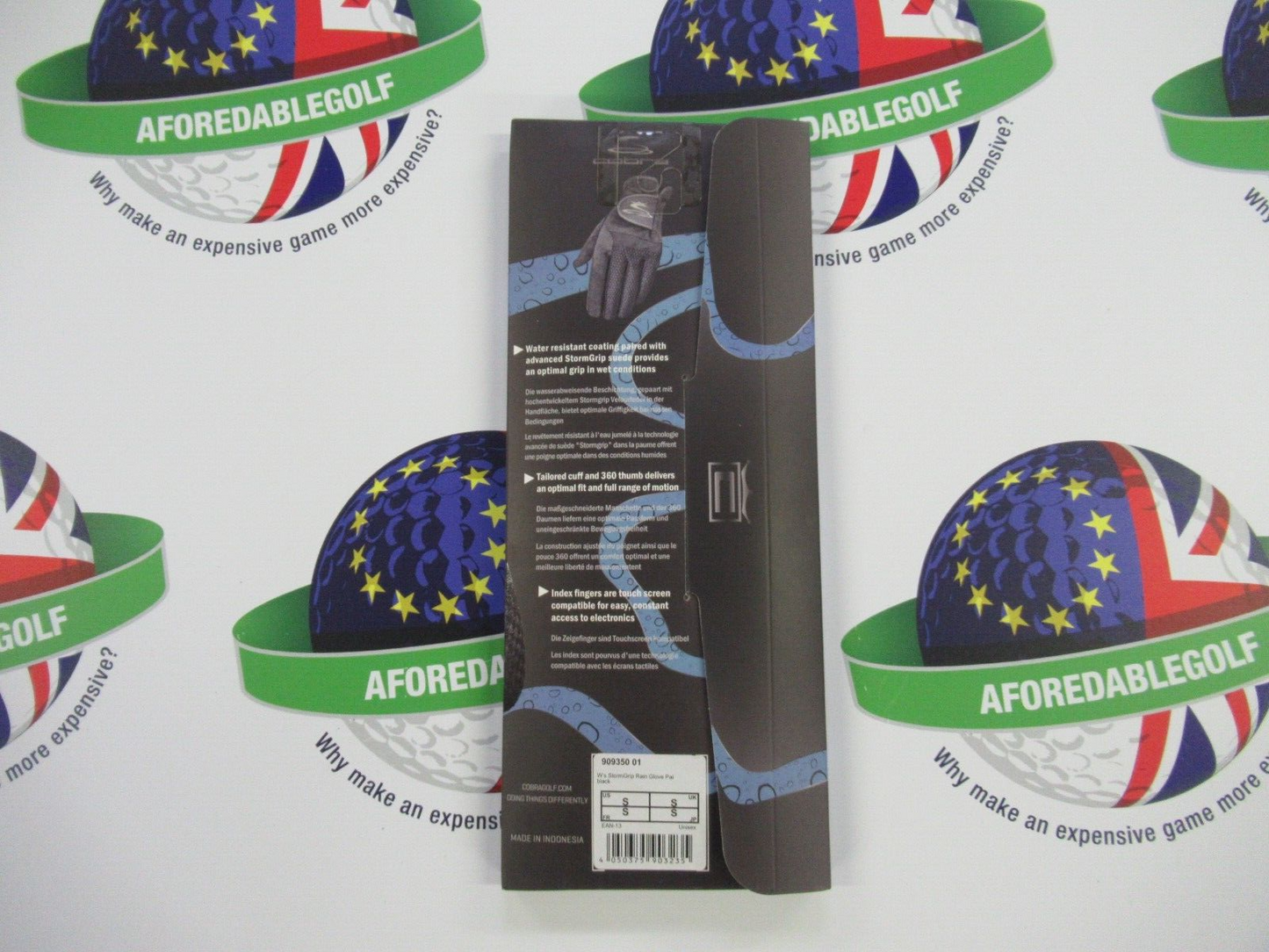 Cobra Stormgrip Ladies Rain Glove Black Size Small Pair