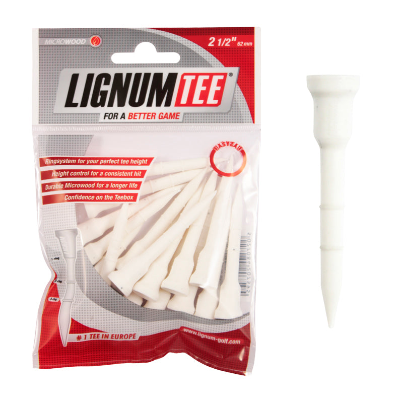 Lignum Tees 2 1/2" (62 Mm) White-16 Pack #1 In Europe