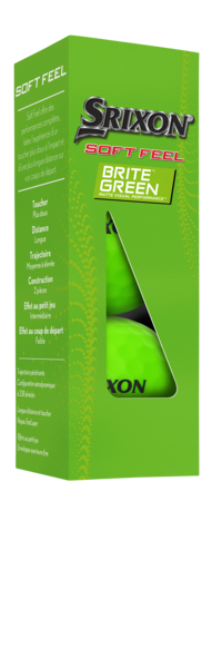 12 Srixon SOFT FEEL BRITE Matte Finish Green 2024 Golf Balls