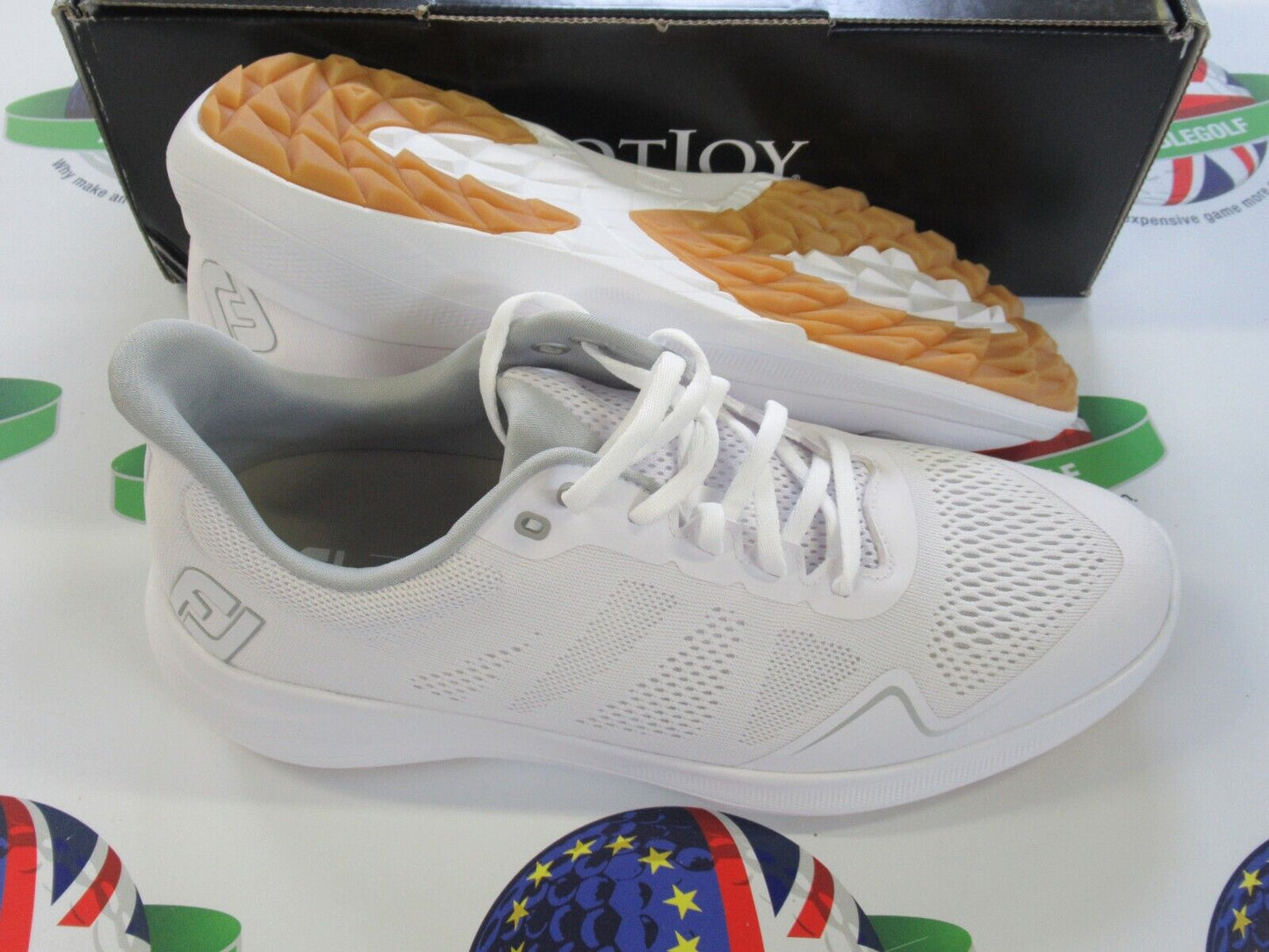 footjoy flex golf shoes 56139k white uk size 9 medium