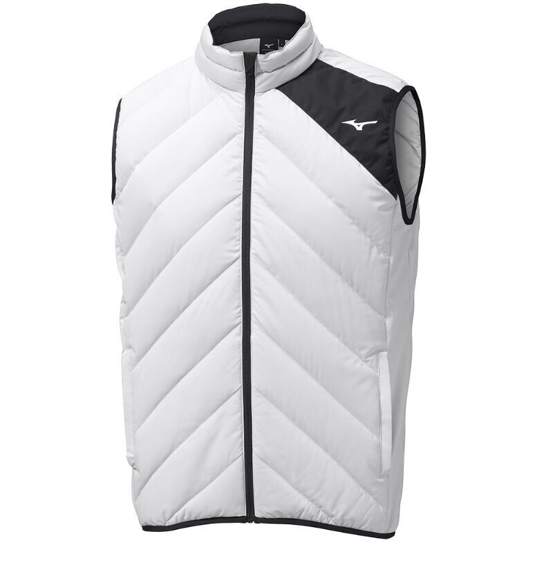 Mizuno Breath Thermo Move Down Gilet/Vest Grey UK Size Small