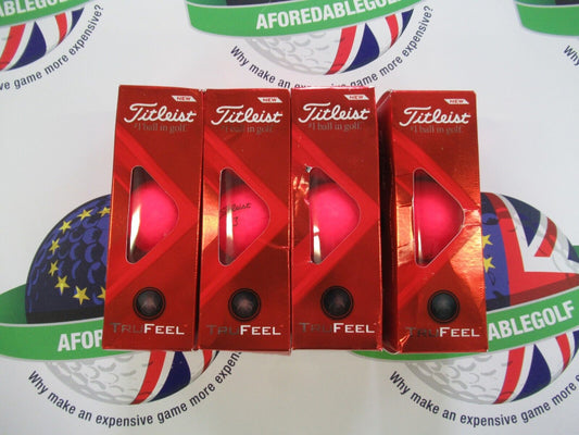 new 1 dozen 12 titleist trufeel matte red golf balls