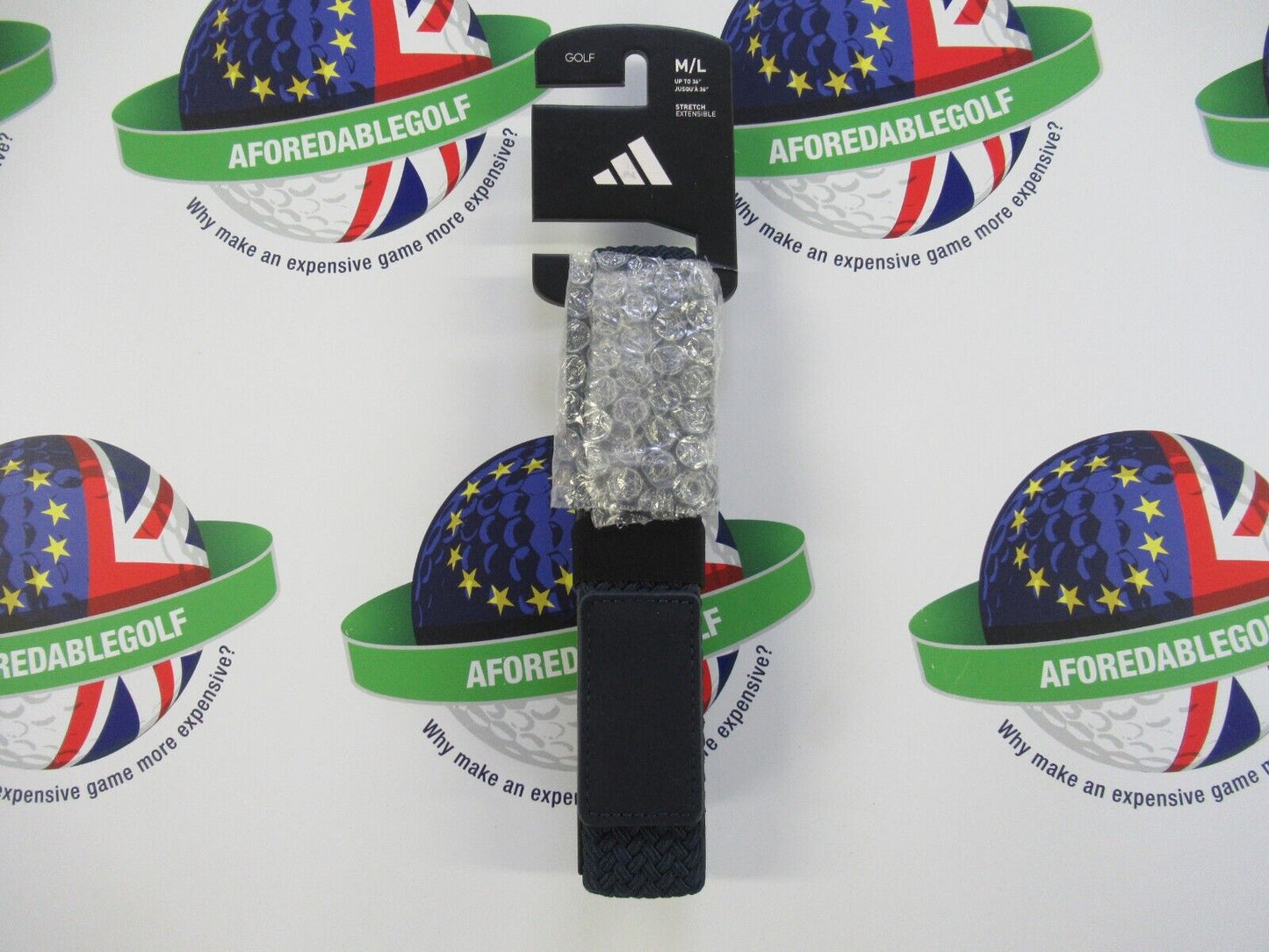 Adidas Golf Braided Stretch Belt Navy Size Medium/Large