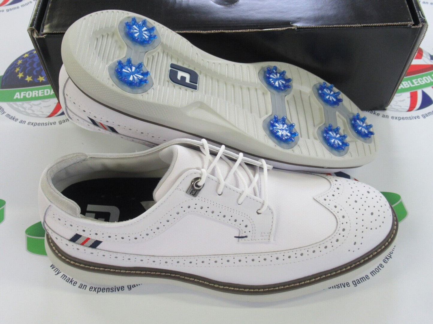 footjoy traditions waterproof golf shoes 57910k white 10 medium