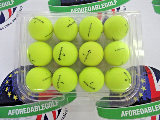 12 taylormade soft response matte yellow pearl/pearl 1 grade golf balls