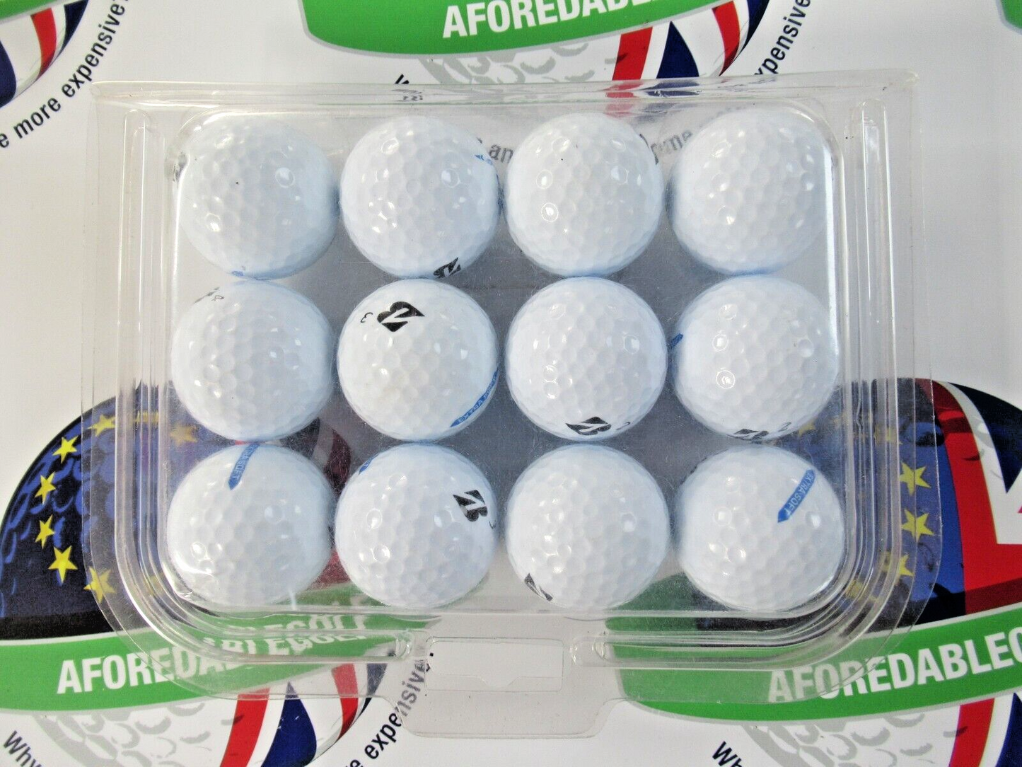 12 Bridgestone Extra Soft White Golf Balls Pearl/Pearl 1 Grade