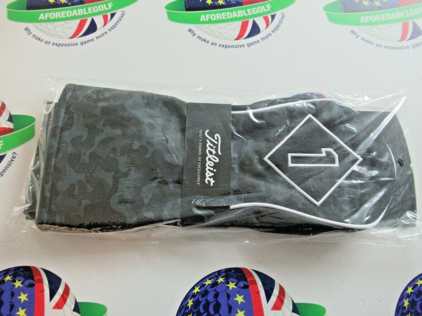 Titleist Black Camo Leather Driver Head Cover