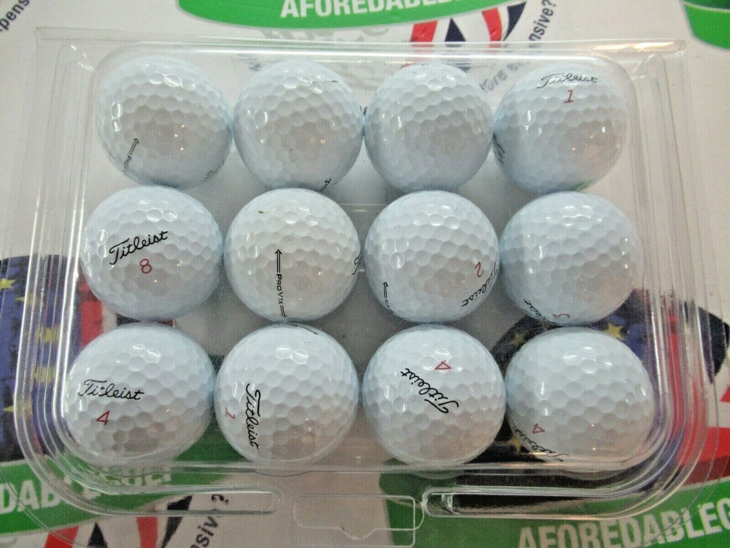 12 Titleist Pro V1 X 2021/2022 Golf Balls Pearl/Pearl 1 Grade