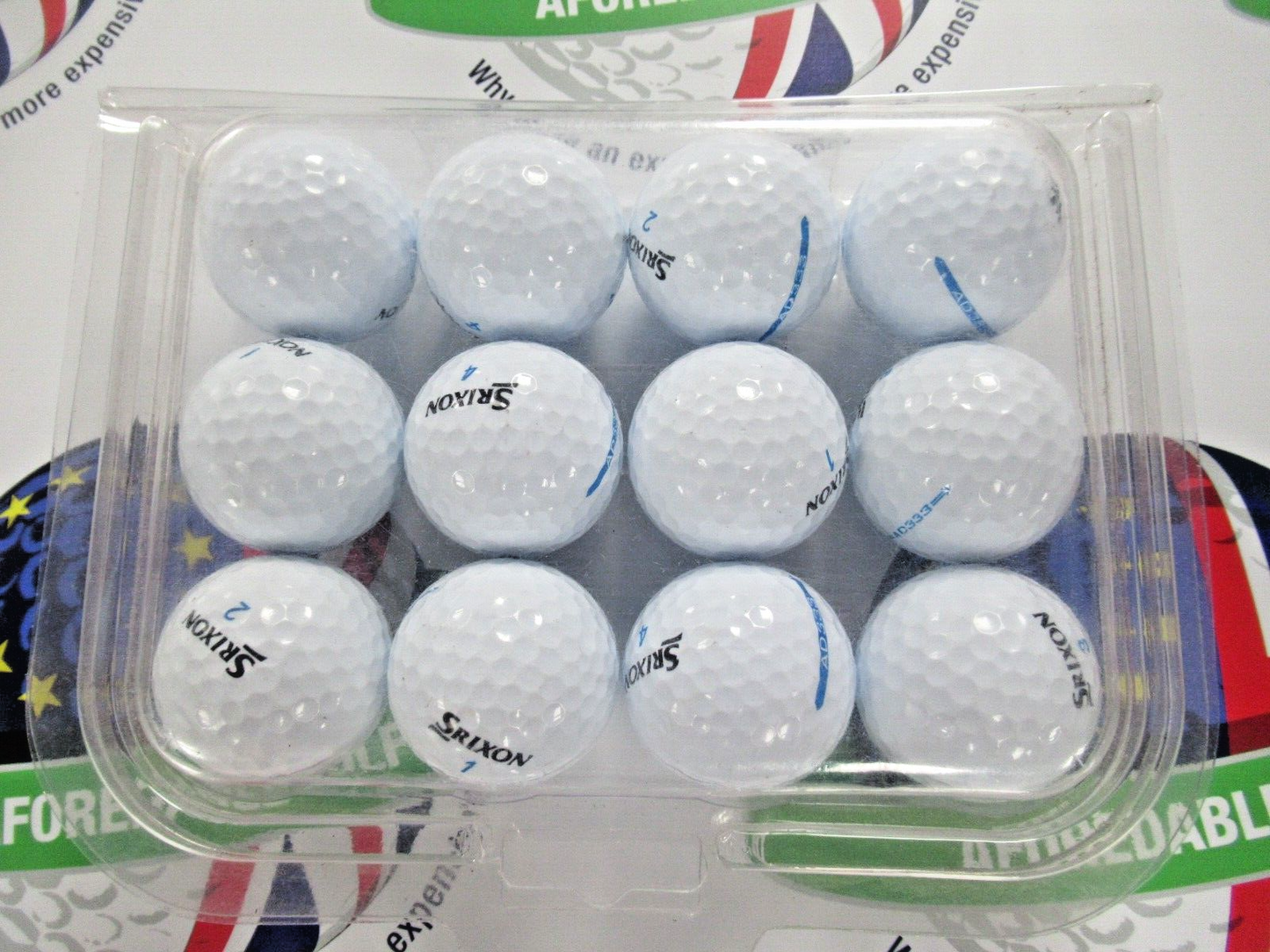 12 Srixon Ad333 Golf Balls Pearl/Pearl 1 Grade