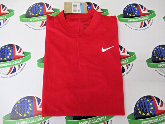 nike golf tiger woods dri-fit red polo shirt uk size medium