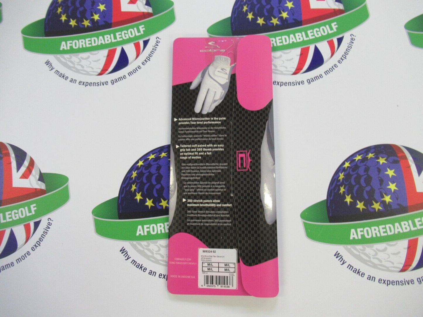 Cobra Microgrip Flex Ladies Left Hand Golf Glove Size Large
