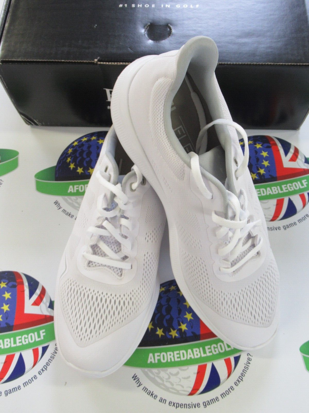 footjoy flex golf shoes 56139k white uk size 9 medium