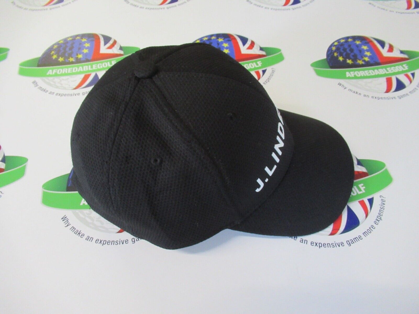 j.lindeberg maiden cap-pro poly black adjustable golf cap
