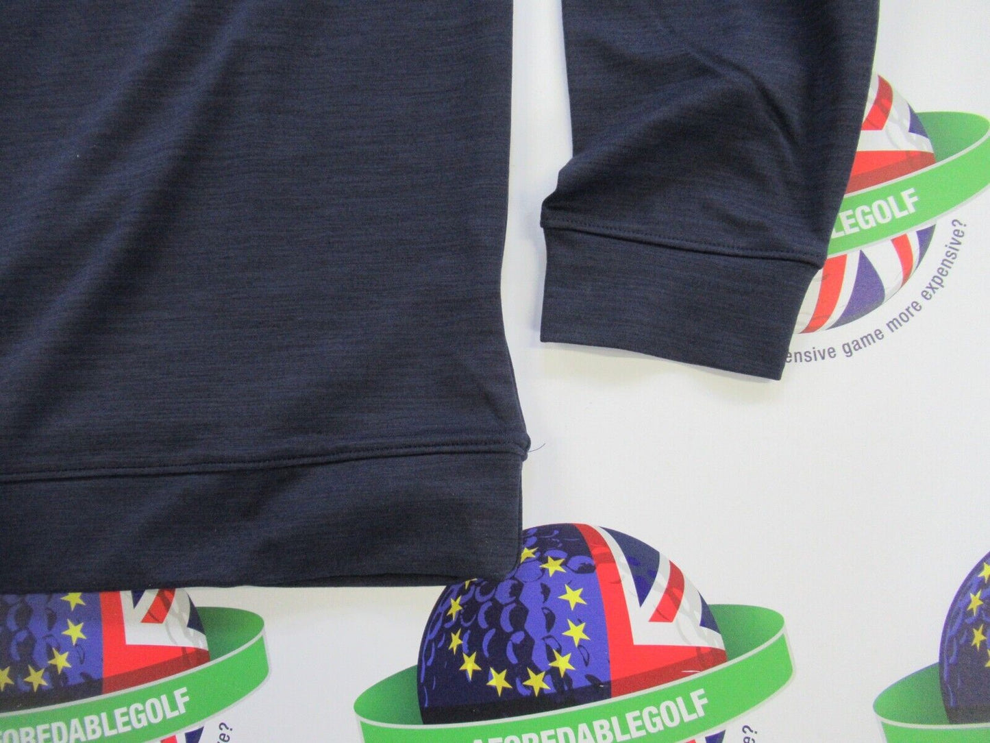 Puma Cloud Spun Colour Block 1/4 Zip Pullover Navy Blazer Heather Size Small