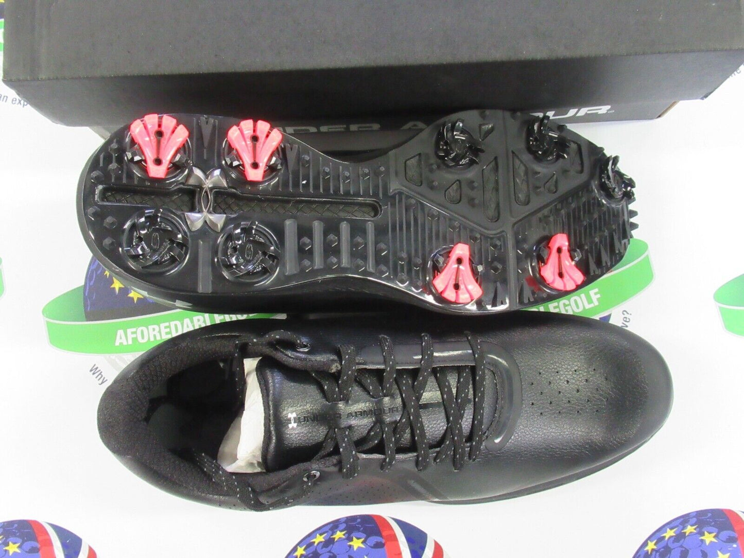 Under Armour Charged Draw Rst E Golf Shoes Black UK Size 11