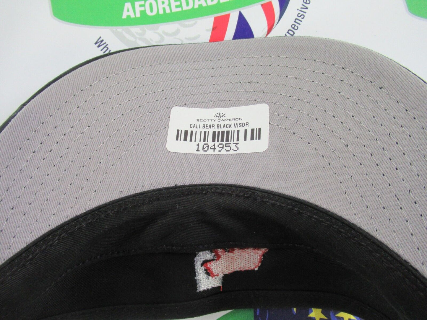 Titleist Scotty Cameron Black Cali Bear Adjustable Golf Visor