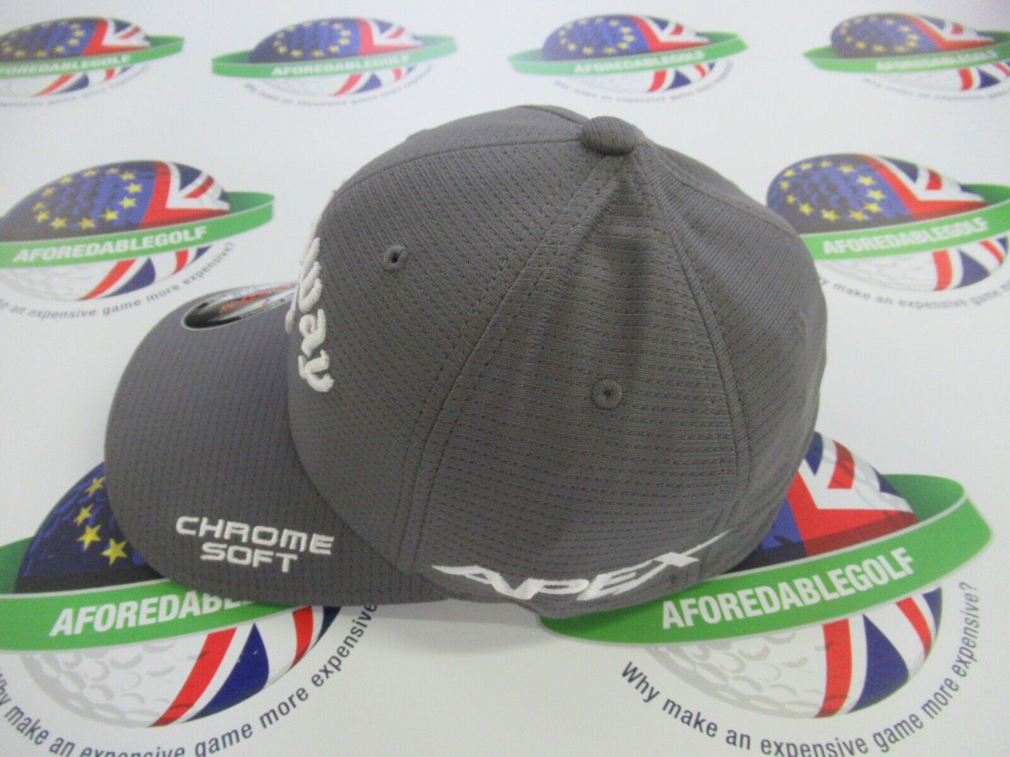 callaway golf flexfit tour authentic grey cap epic apex odyssey chrome soft s/m