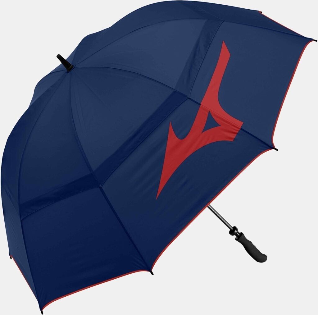 mizuno tour twin canopy gust buster 55" umbrella navy/red