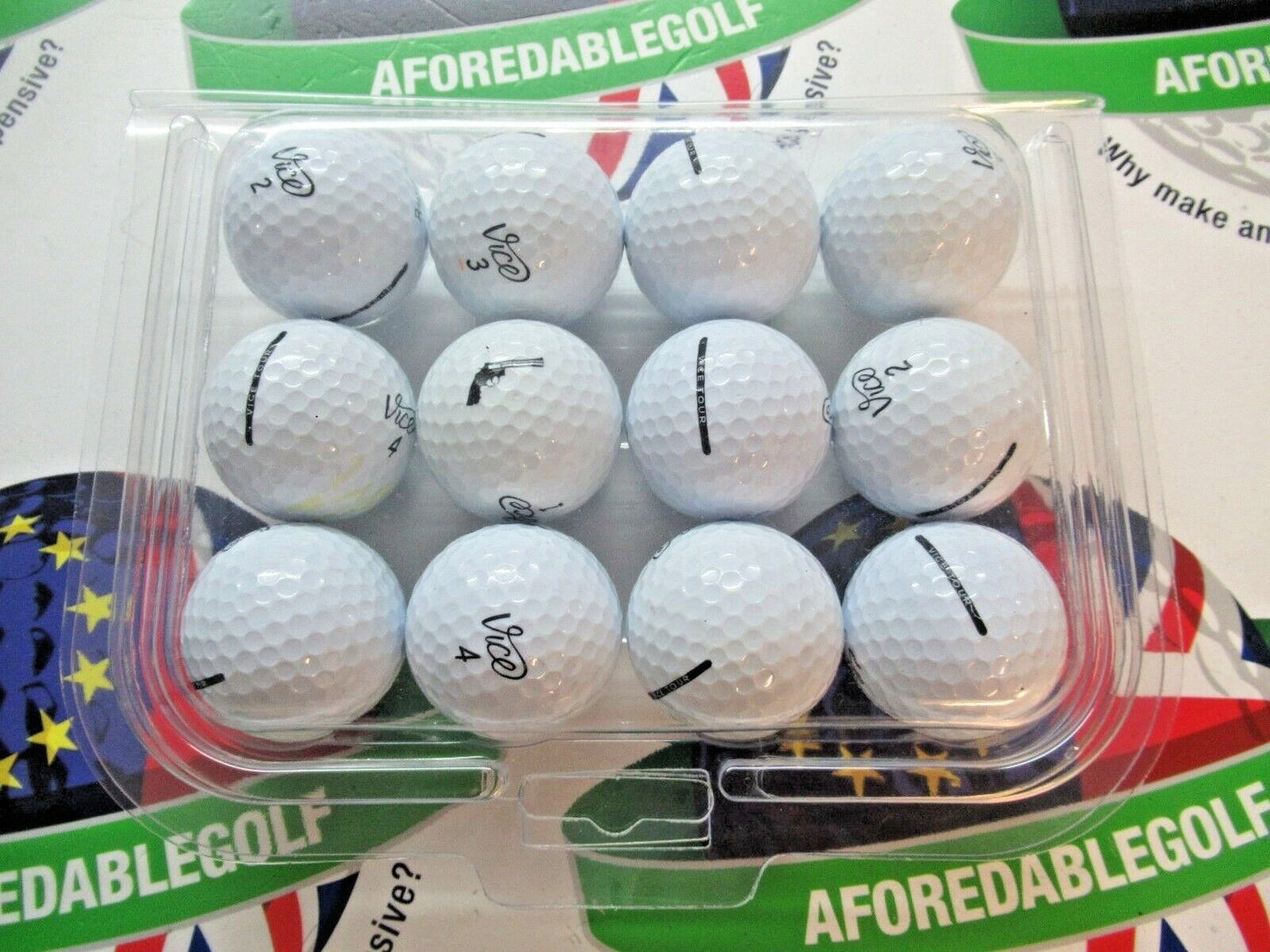 12 vice tour golf balls pearl/pearl 1 grade