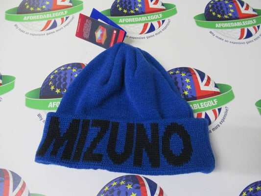 mizuno breath thermo autumn/winter golf beanie hat blue