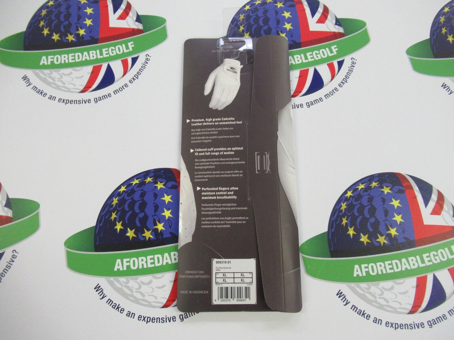 Cobra Pur Tour Cabretta Leather Left Hand Golf Glove Size XL