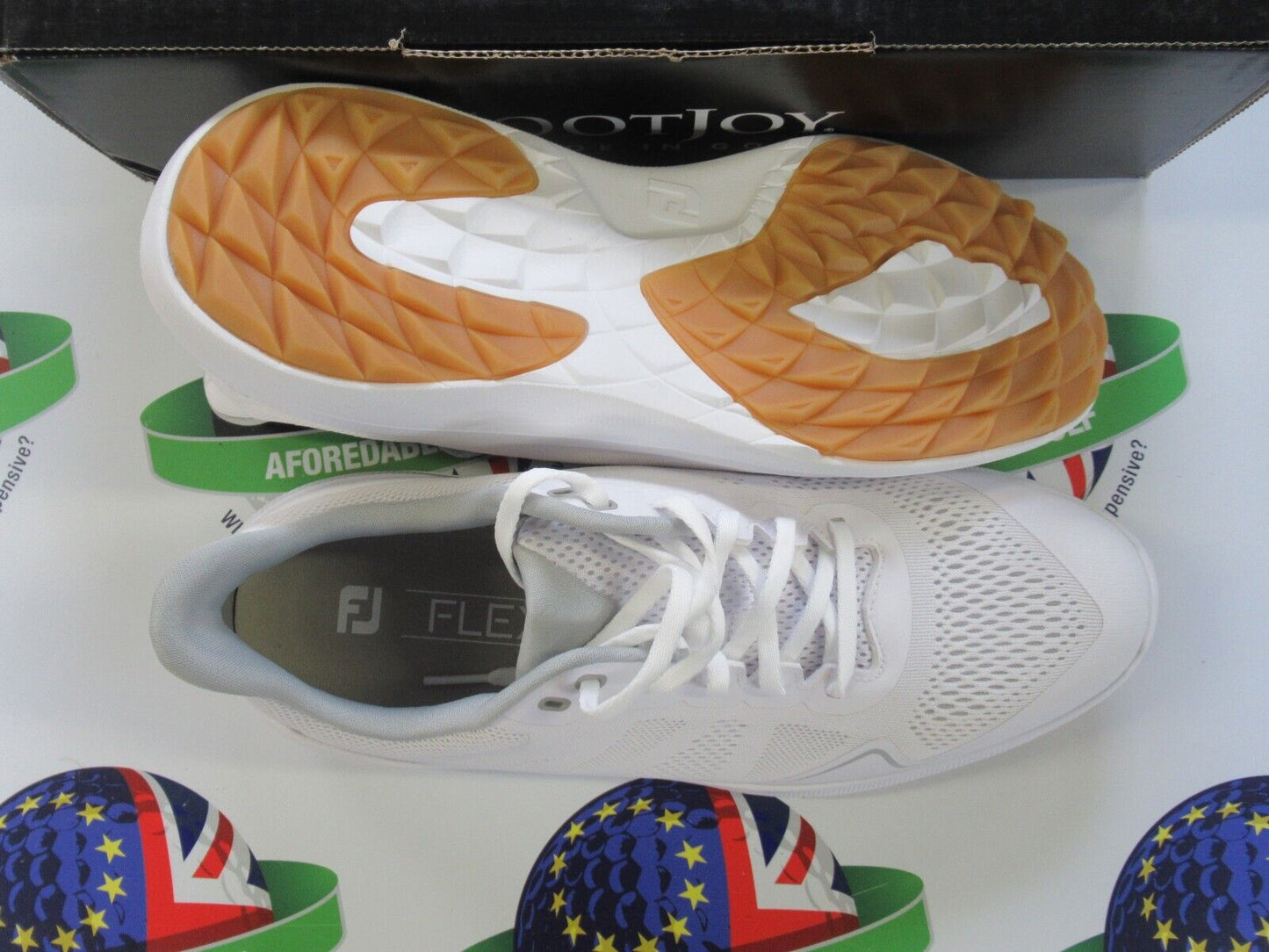 footjoy flex golf shoes 56139k white uk size 9.5 medium