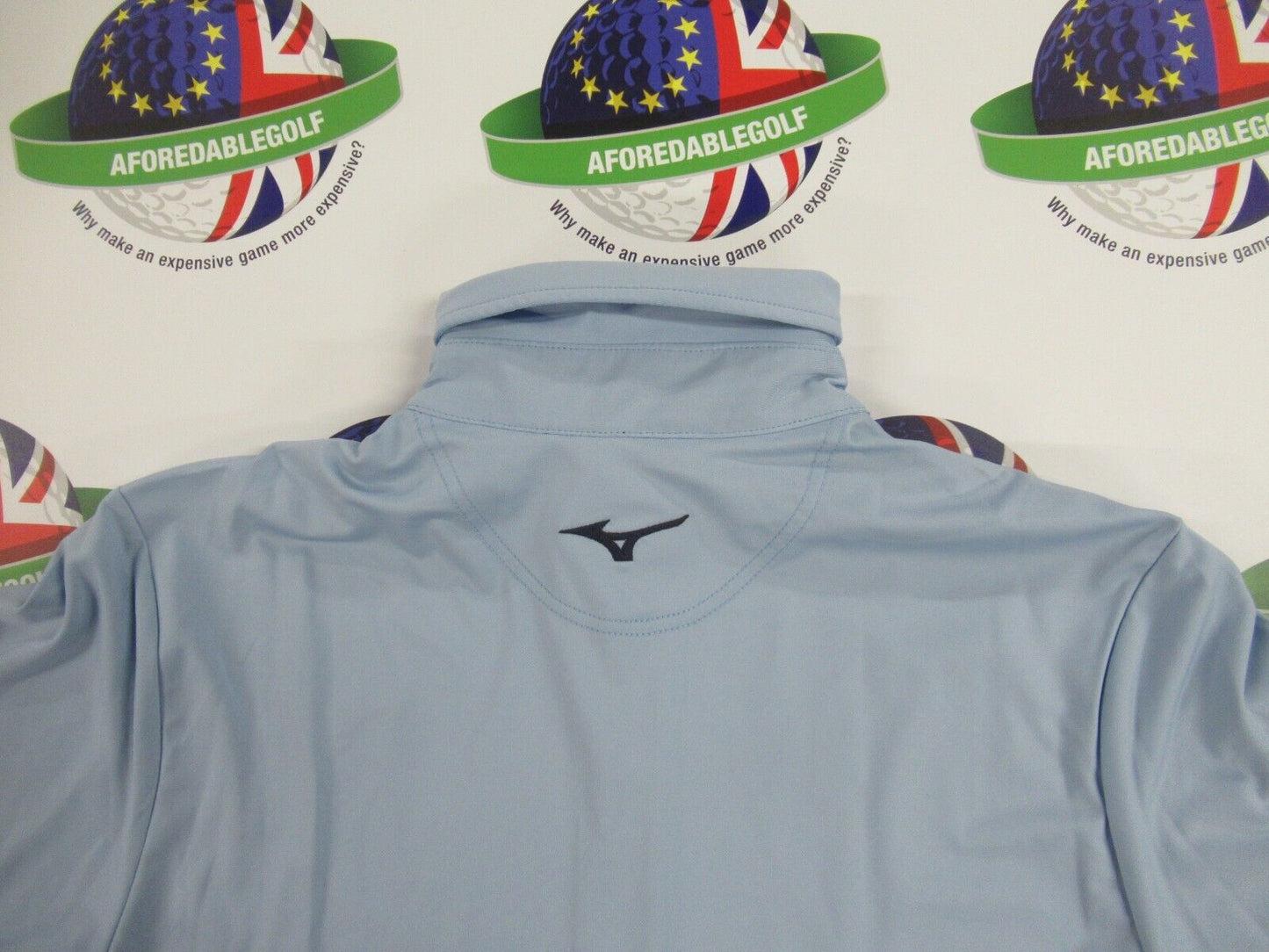 Mizuno Elite Print Polo Shirt Dream Blue/Navy UK Size Small