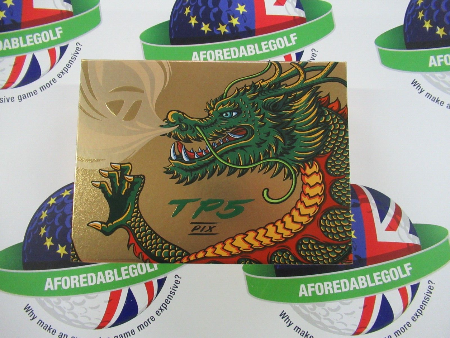 new 12 taylormade vault limited edition tp5 pix dragon gold golf balls