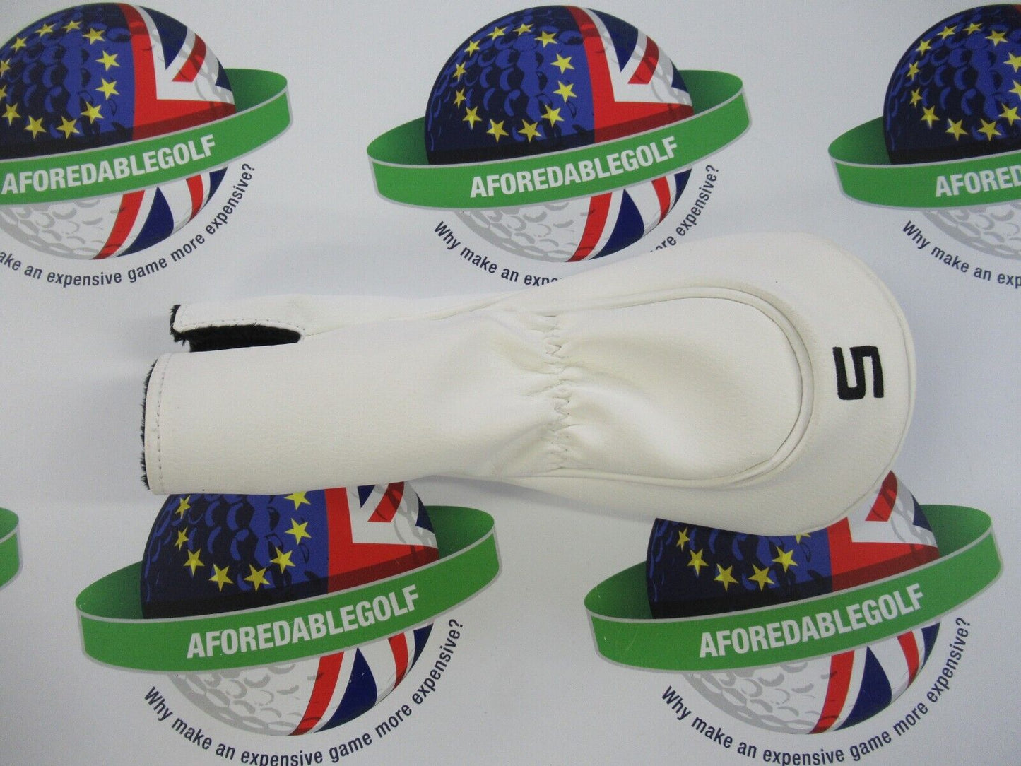 Mizuno White/Black Carbon Fibre #5 Fairway Wood Head Cover