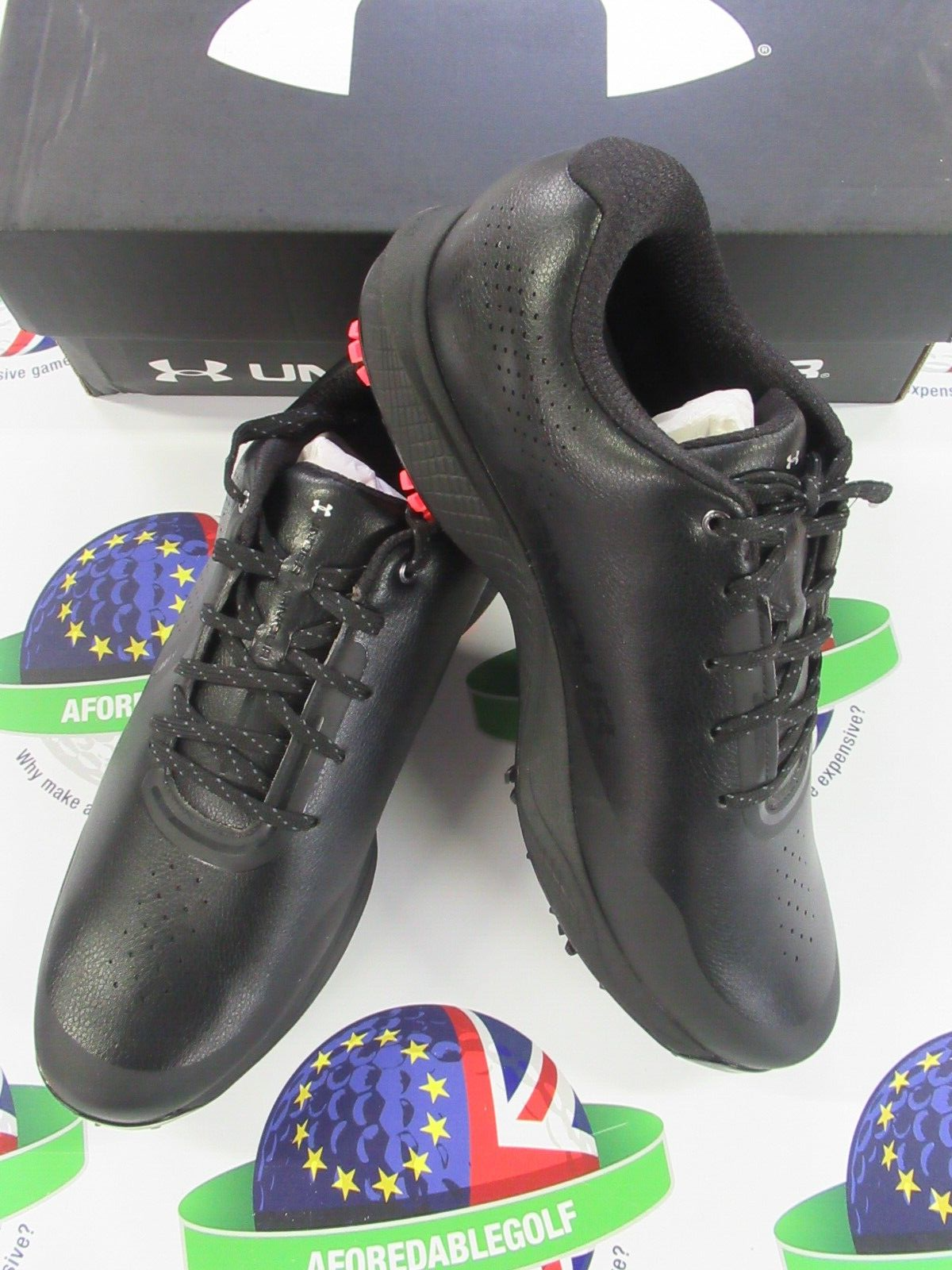 Under Armour Charged Draw Rst E Golf Shoes Black UK Size 10.5