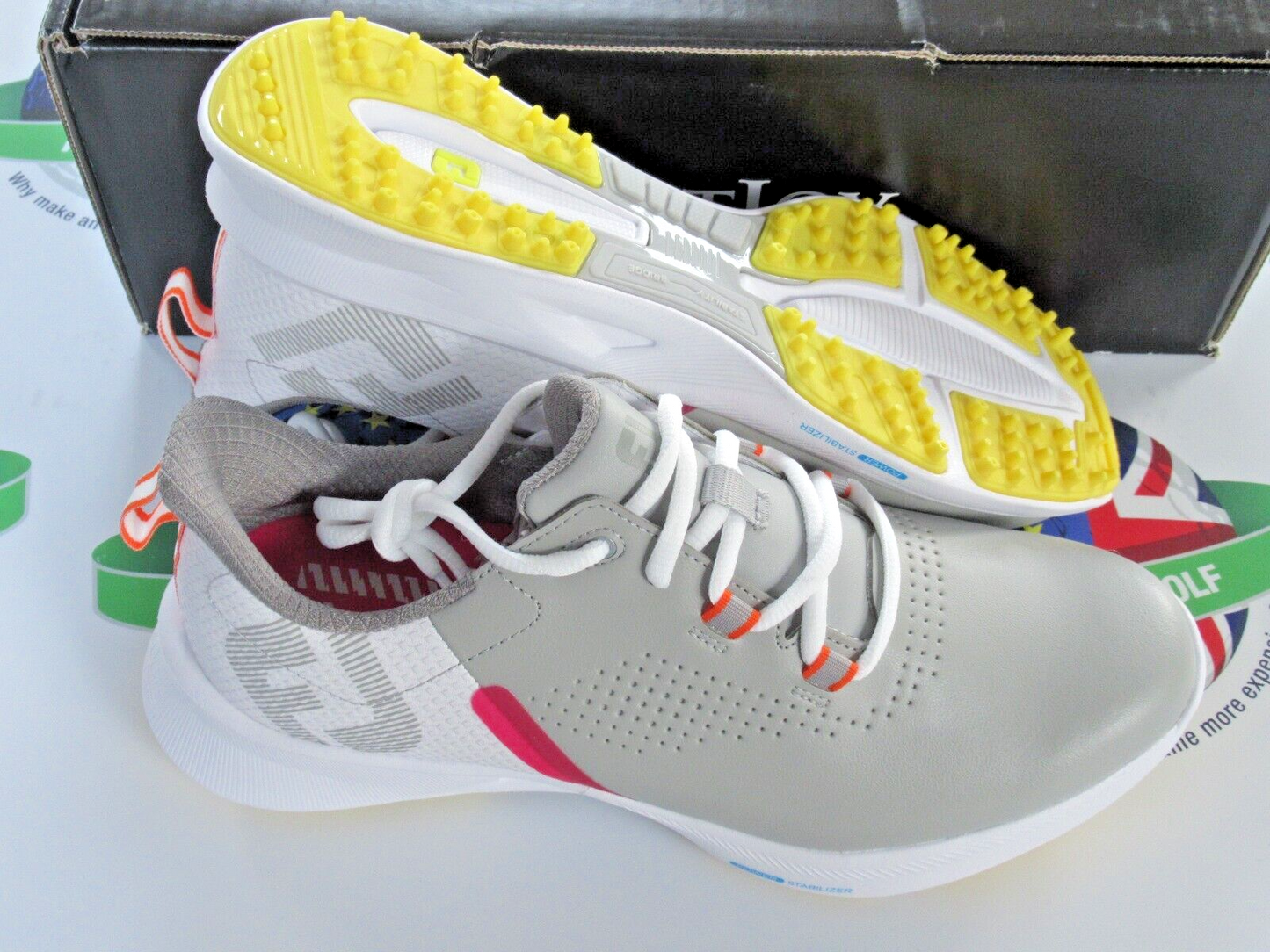footjoy fuel womens golf shoes grey/white 92372k uk size 6.5 medium