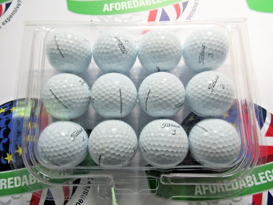 12 Titleist Pro V1 2023/2024 Golf Balls - Pearl/Pearl 1 Grade - White