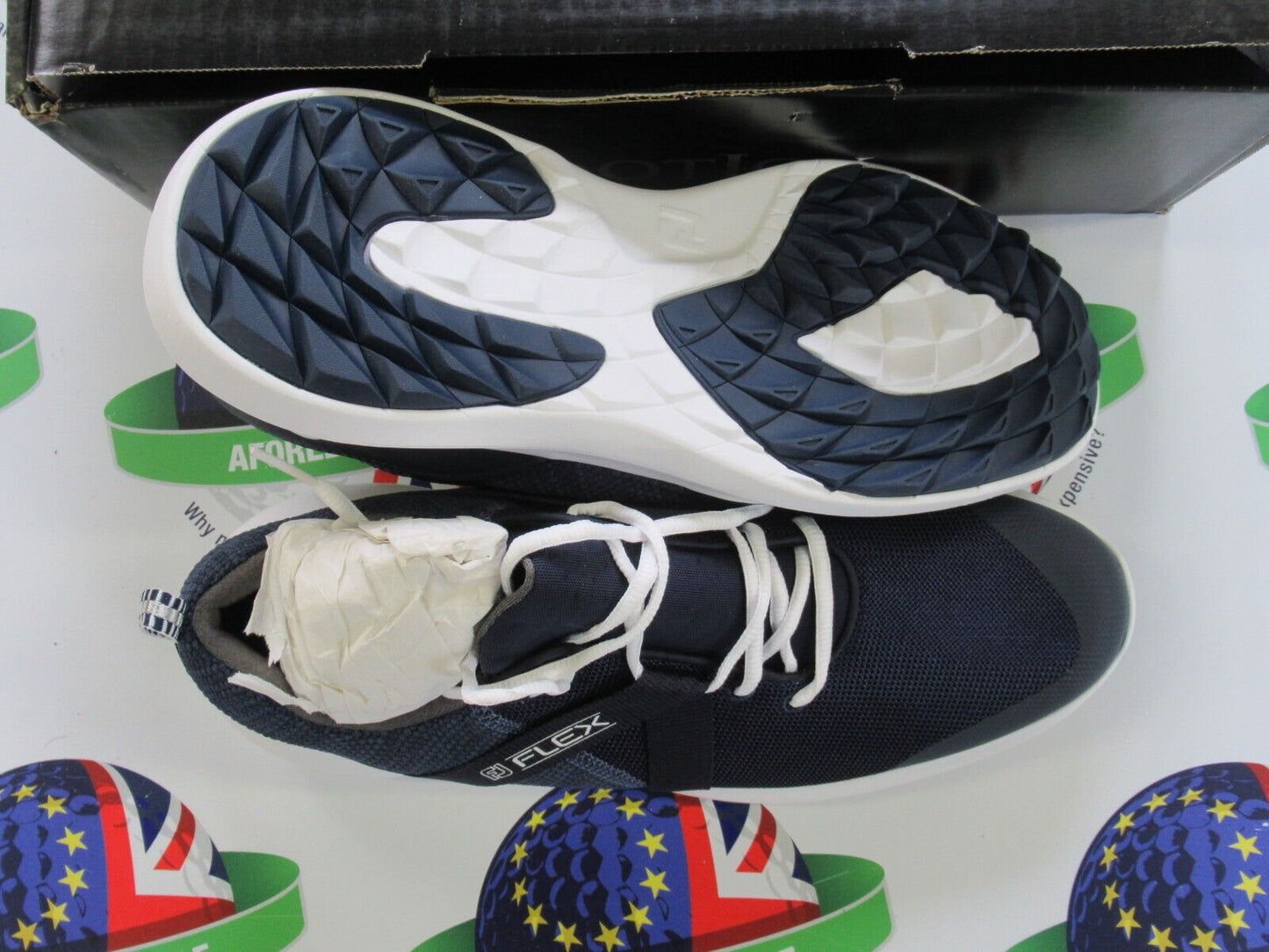 footjoy flex golf shoes 56102k navy/white uk size 8.5 medium