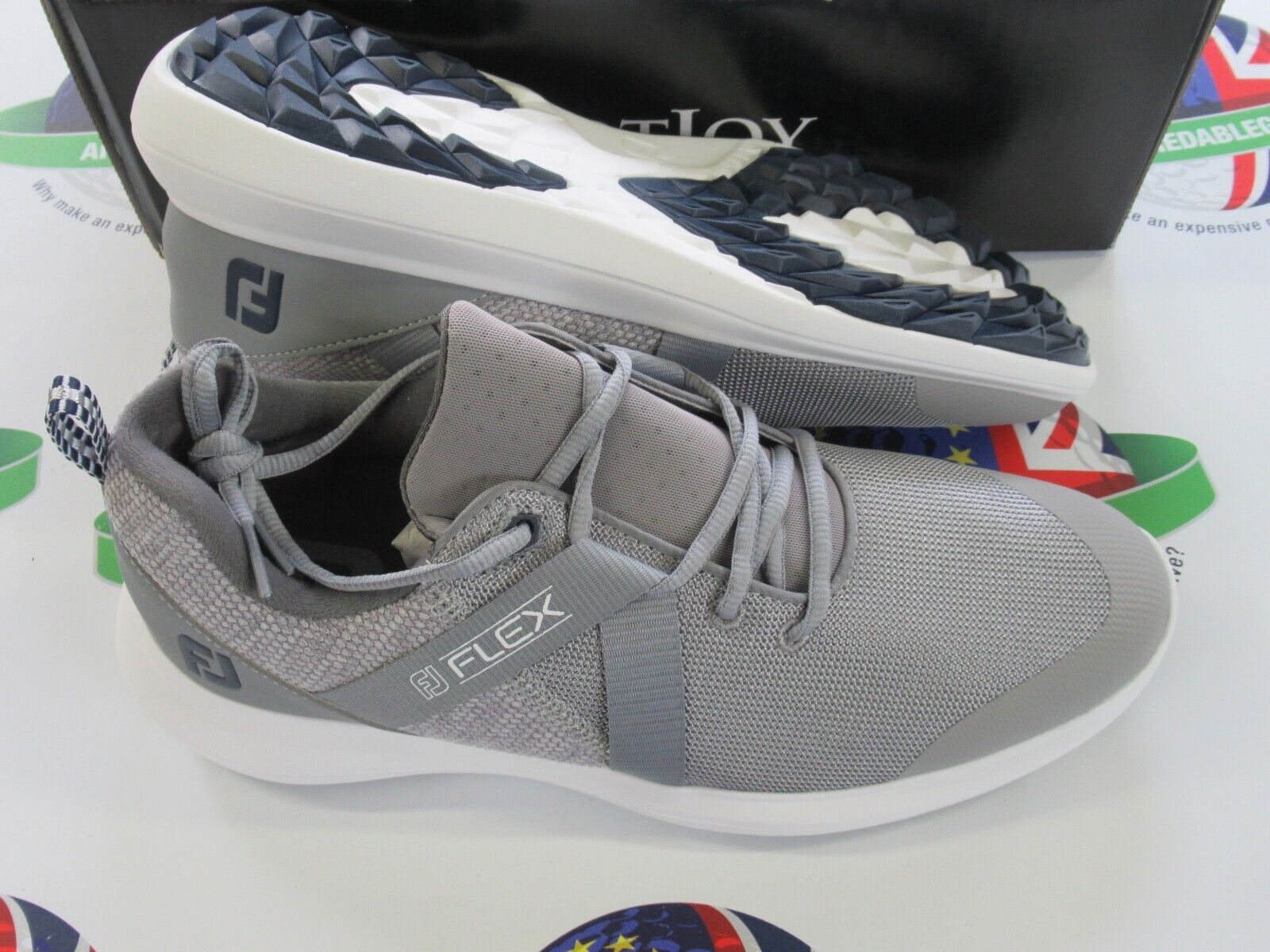 footjoy flex golf shoes 56106k grey uk size 8.5 medium Aforedablegolf