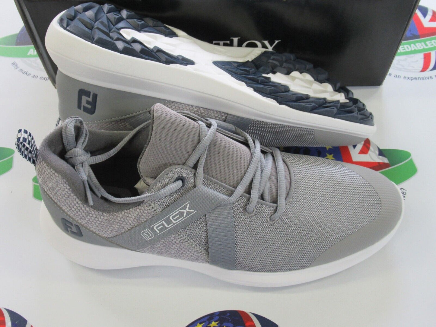 footjoy flex golf shoes 56106k grey uk size 8.5 medium