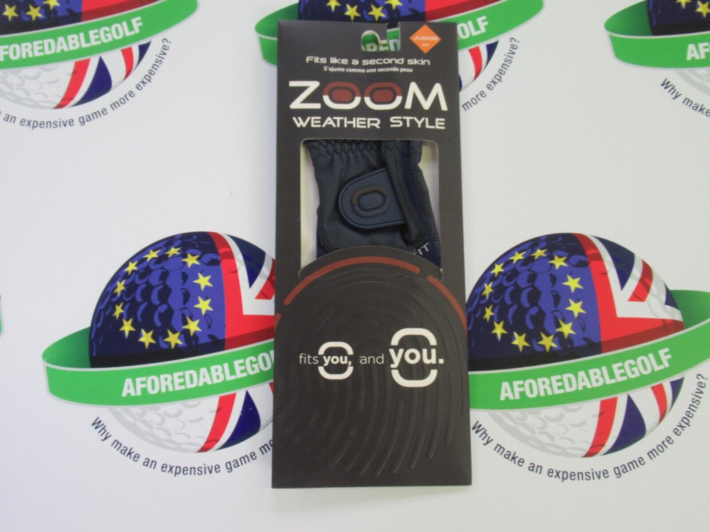 Zoom Weather Style Left Hand Junior Golf Glove Navy