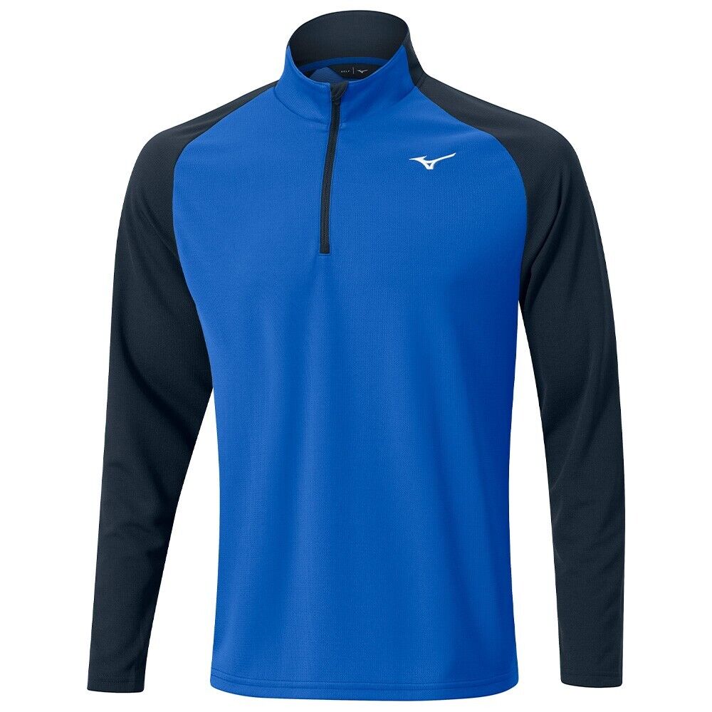 Mizuno Winter Breeze Bloc 1/4 Zip Top Blue UK Size Small