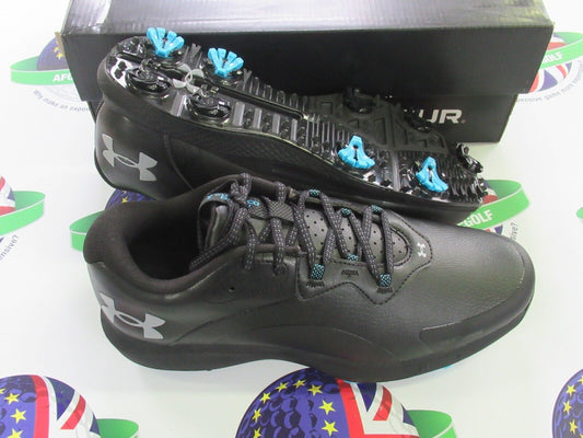 under armour charged draw 2 wide waterproof golf shoes black uk size 8