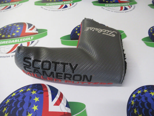 Used scotty cameron design milled putters red/grey blade putter cover